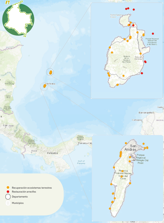 Mapa Conservacion San andres